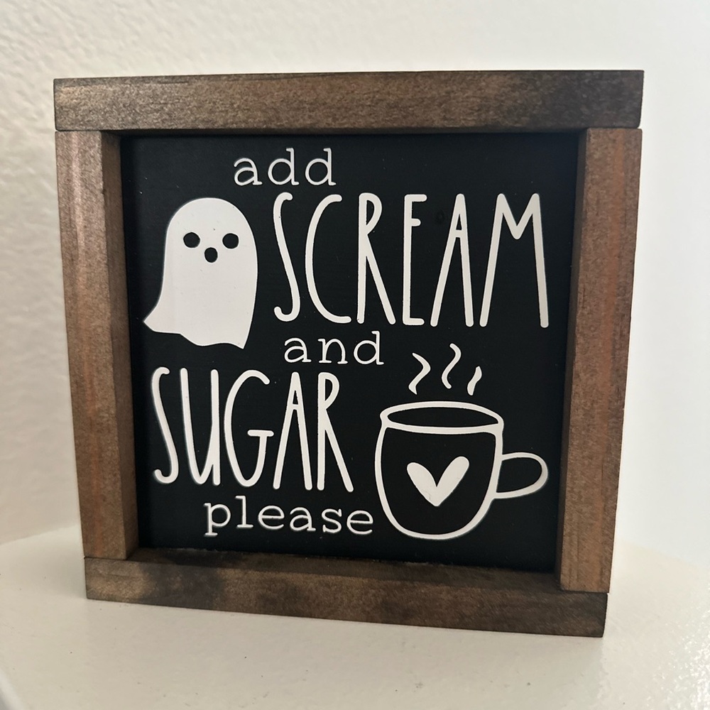 Halloween Coffee Stand sign